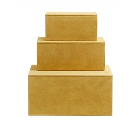 Nordal Caja de cajas de almacenamiento conjunto de 3 piezas - amarillo Nordal Caja de cajas de almacenamiento conjunto de 3 piezas - amarillo
