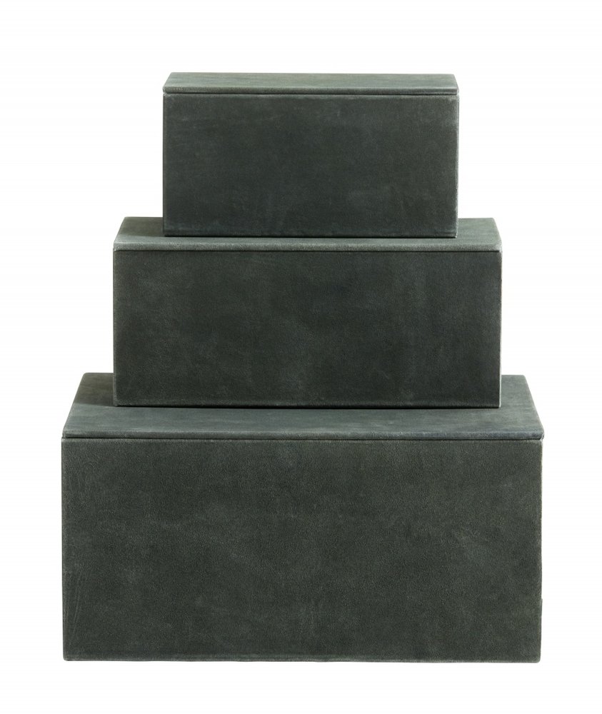 Nordal Box storage boxes set of 3 pieces - green