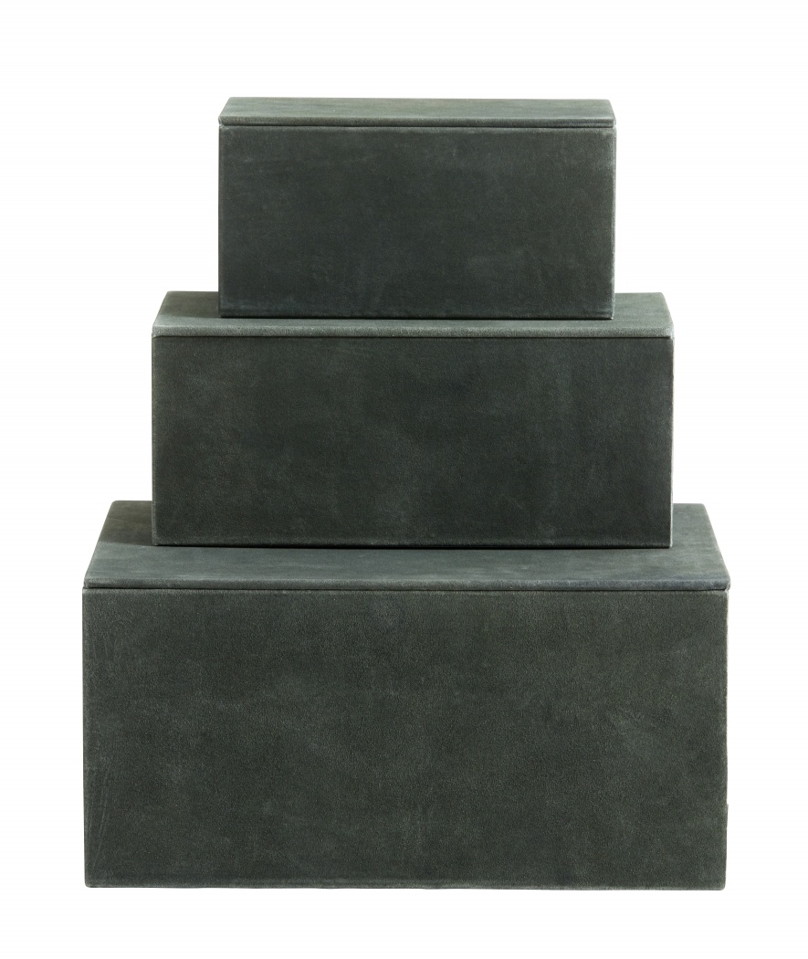 Nordal Boîtes de rangement coffret 3 pièces - vert
