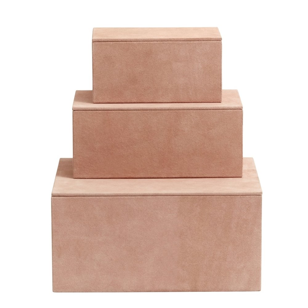 Nordal Box storage boxes set of 3 pieces pink LIVING AND CO.
