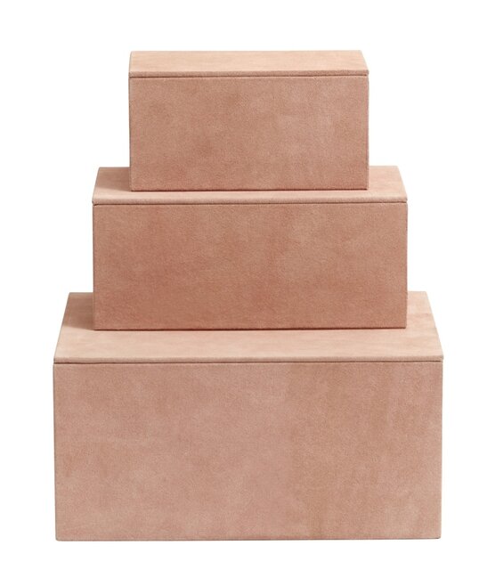 Nordal Box storage boxes set of 3 pieces - pink