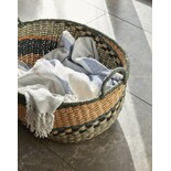 Hubsch Baskets with handles - green set of 2 pieces Hubsch Baskets with handles - green set of 2 pieces