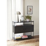 Hubsch Cupboard wood / metal - black
