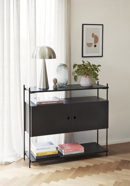 Hubsch Armoire bois / métal - noir