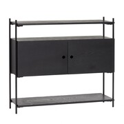Hubsch Cupboard wood / metal - black