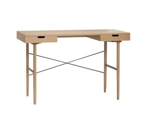 Hubsch Wooden desk with 2 storage drawers - natural Hubsch Wooden desk with 2 storage drawers - natural