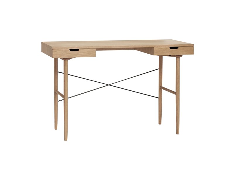 Hubsch Wooden Desk With 2 Storage Drawers Natural Living And Co