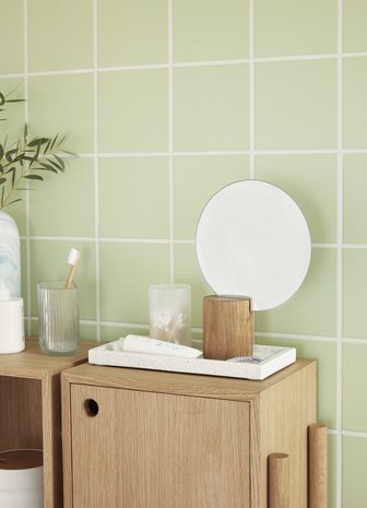 Hubsch Armoire en bois avec étagères et porte - naturel Hubsch Armoire en bois avec étagères et porte - naturel