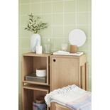 Hubsch Wooden cupboard with shelves and door - natural