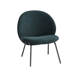 Hubsch Chaise longue con gambe in metallo - verde Hubsch Chaise longue con gambe in metallo - verde