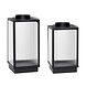 Hubsch Lantaarns metaal zwart- set van 2 stuks Hubsch Lantaarns metaal zwart- set van 2 stuks