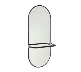 Hubsch Mirror metal - black