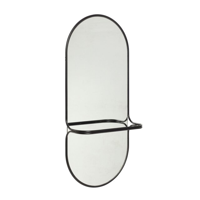 Hubsch Mirror metal - black