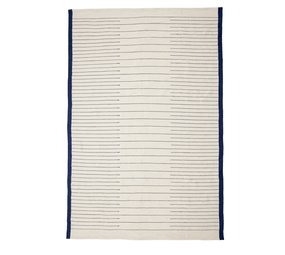 Hubsch Alfombra tejida - azul / blanco