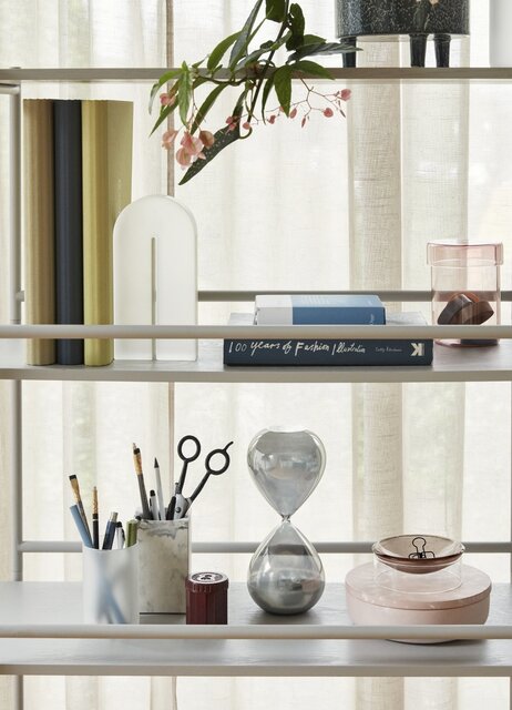 Hubsch Metal / wood rack - gray