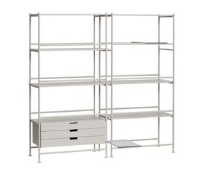 Hubsch Estante de metal / madera - gris Hubsch Estante de metal / madera - gris