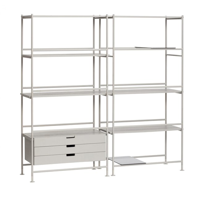 Hubsch Estante de metal / madera - gris