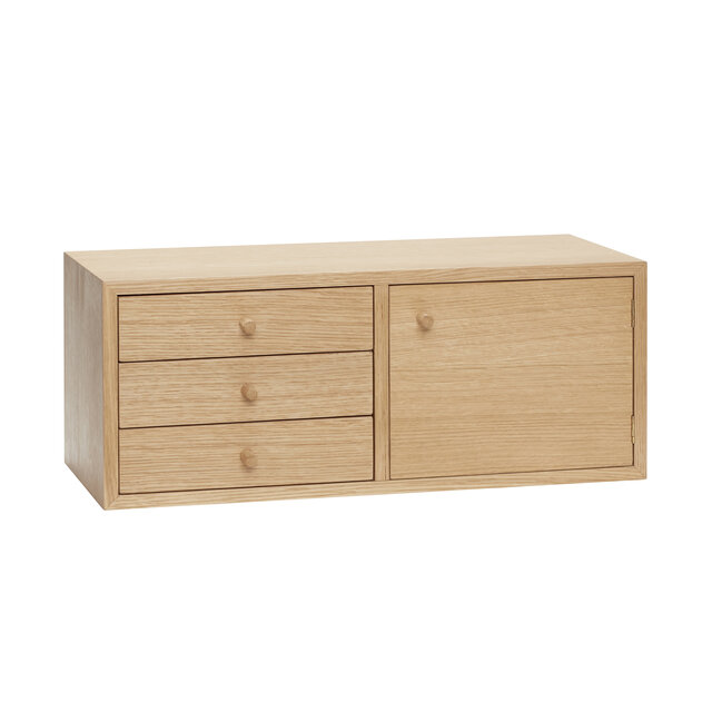 Hubsch Boîte de rangement en chêne - naturel