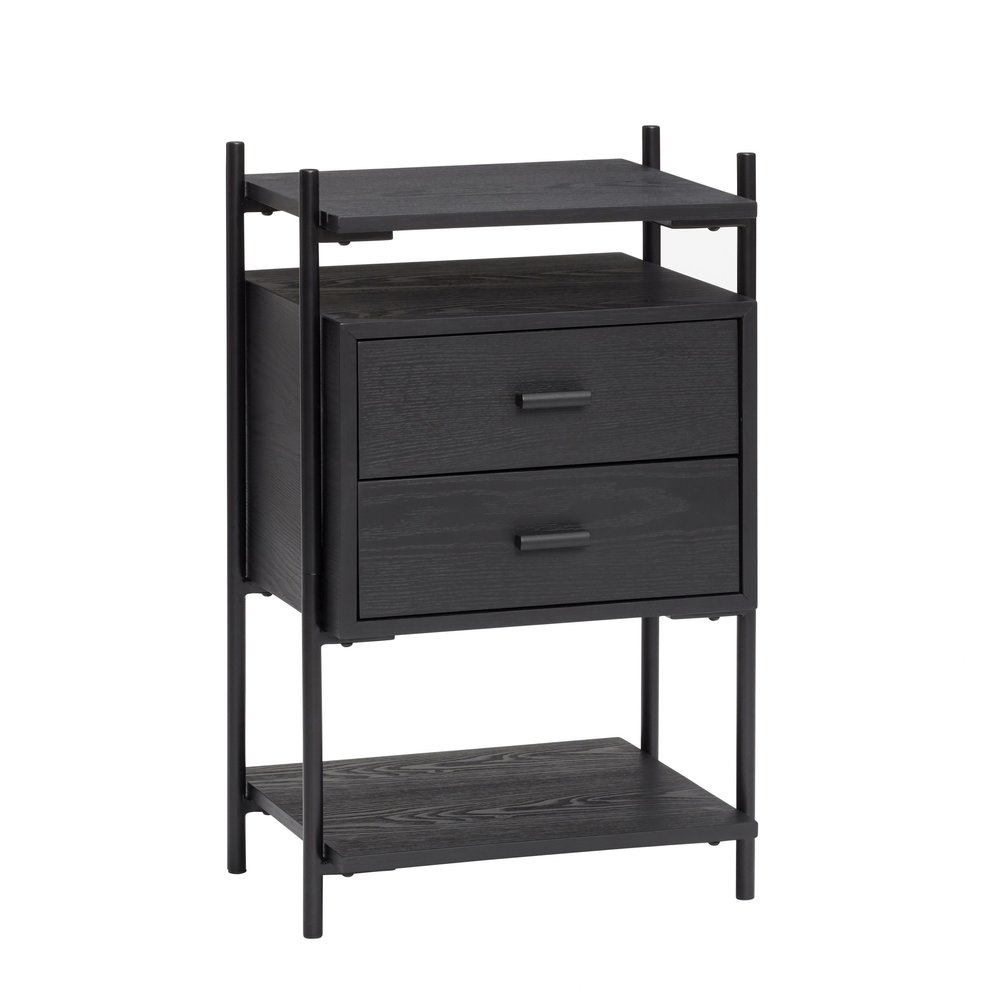 Hubsch Mesa auxiliar de madera / metal - negro