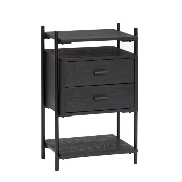 Hubsch Table d'appoint en bois / métal - noir