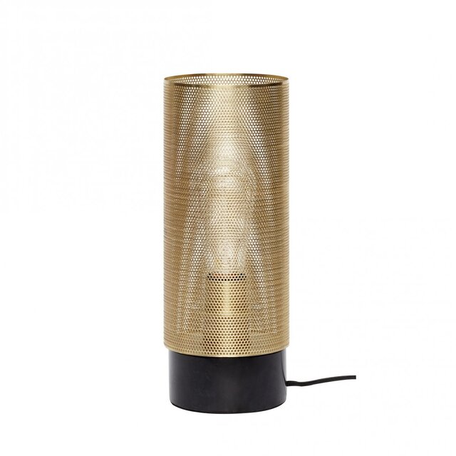 Hubsch Lampe de table - laiton / noir