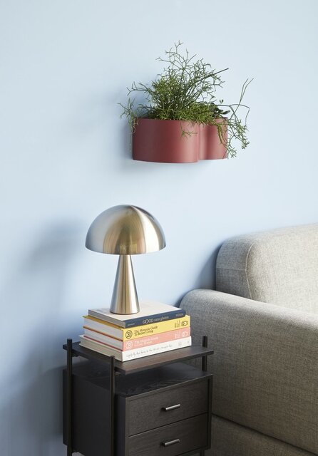 Hubsch Lampe de table métal - nickel ø25xh33cm