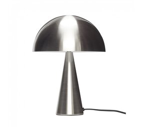 Hubsch Lampe de table métal - nickel ø25xh33cm
