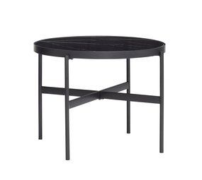 Hubsch Table basse métal / verre - noir
