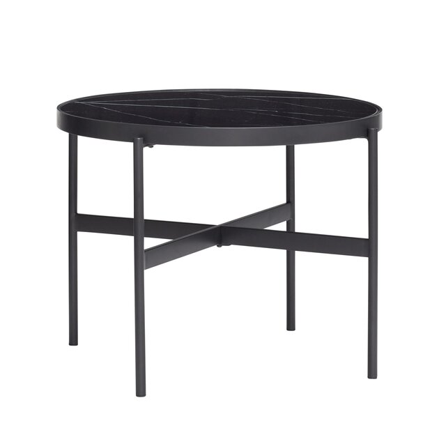 Hubsch Mesa de centro metal / vidrio - negro