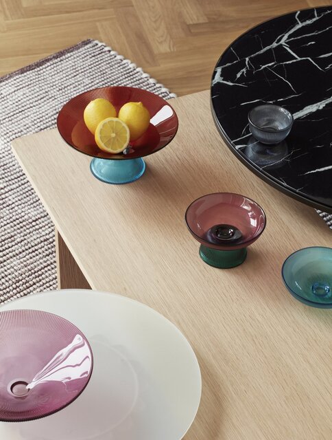 Hubsch Salontafel metaal/glas - marmer zwart