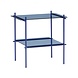 Hubsch Vierkante bijzettafel metaal/glas - blauw Hubsch Vierkante bijzettafel metaal/glas - blauw