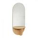 Hubsch Wandspiegel eikenhout met plank - naturel Hubsch Wandspiegel eikenhout met plank - naturel