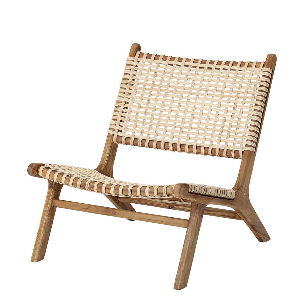 Bloomingville Fauteuil Keila Lounge en bois de teck - naturel Bloomingville Fauteuil Keila Lounge en bois de teck - naturel