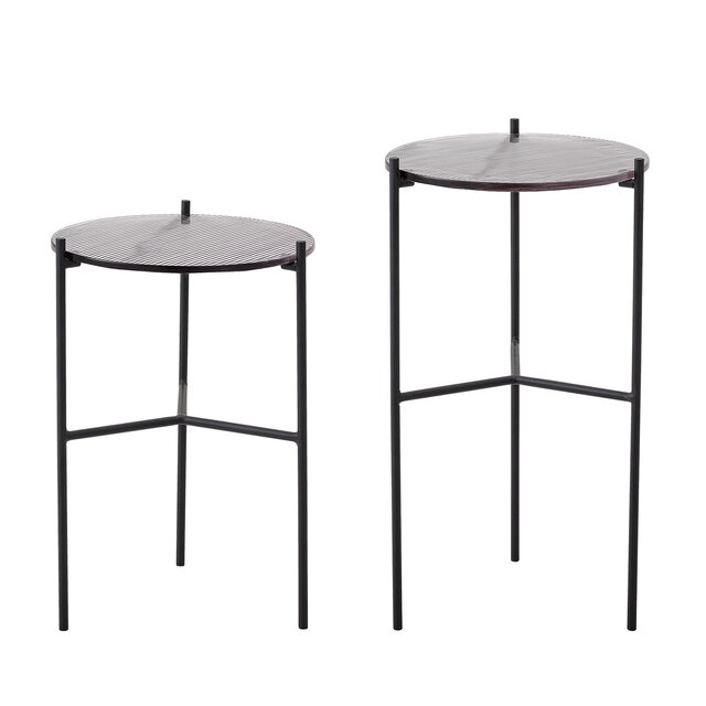 Bloomingville Cille bijzettafel set - glas