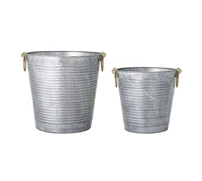 Bloomingville Set di fiori grigio - metallo