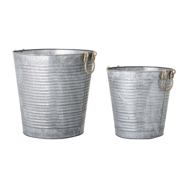 Bloomingville Flowerpot set gray - metal