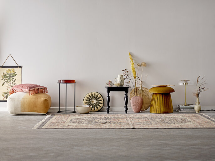 Bloomingville Cara pouf flerfarvet - bomuld Bloomingville Cara pouf flerfarvet - bomuld