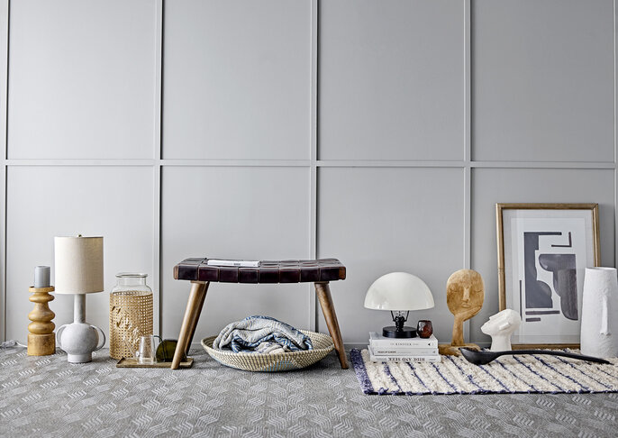 Bloomingville Lámpara de mesa terracota - gris