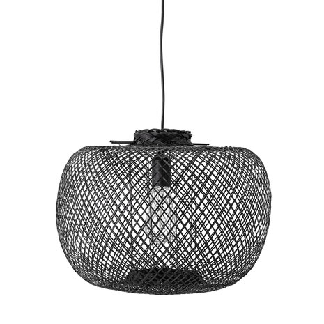 Bloomingville Bamboo hanging lamp black LIVING AND CO