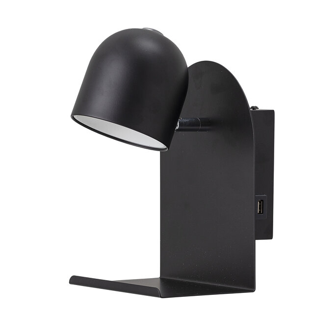 Bloomingville Wandlamp LED metaal - zwart