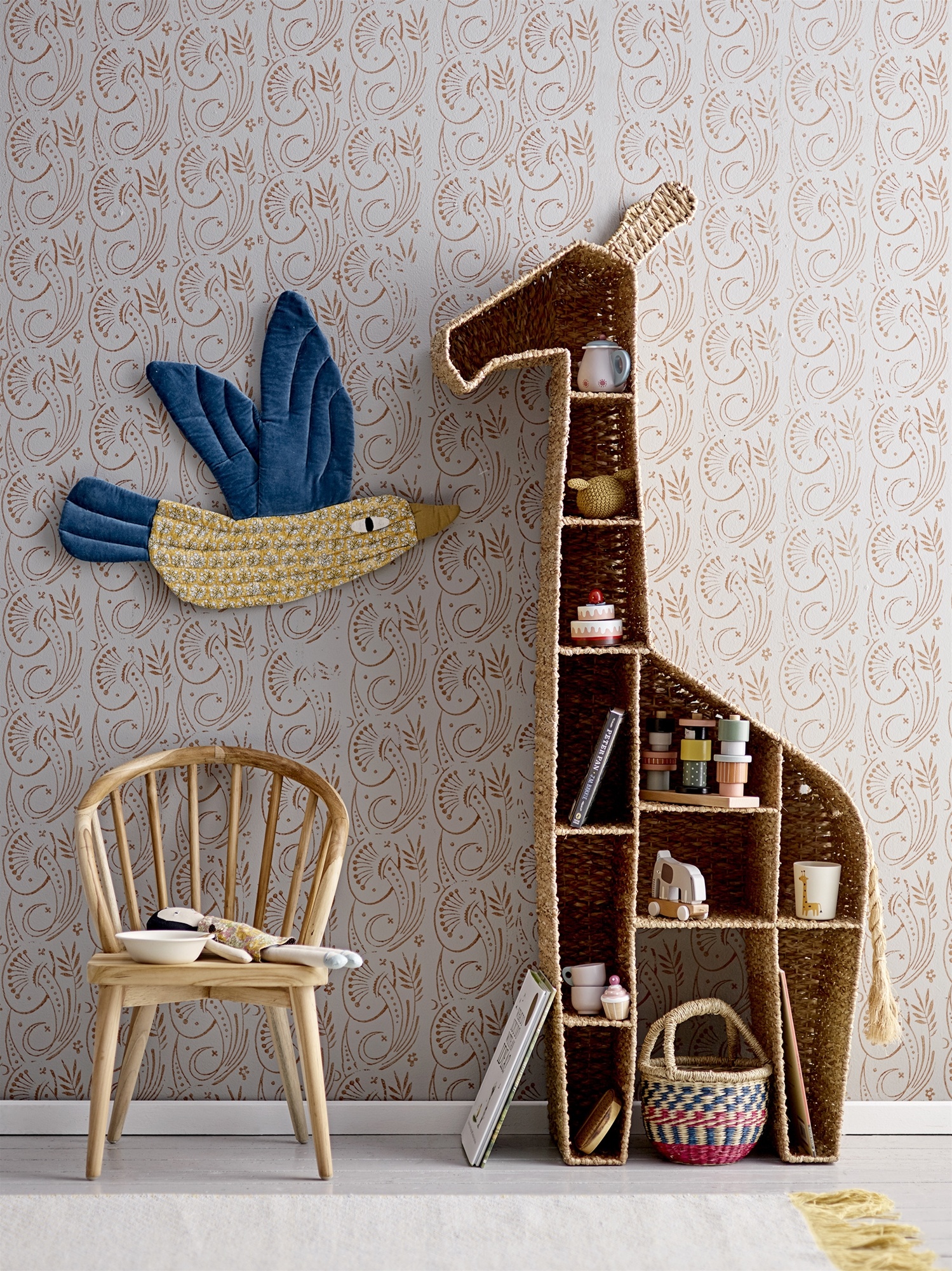 Bloomingville Mini bookcase giraffe - seagrass - LIVING AND CO.