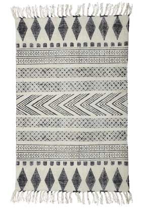 House Doctor Bloc coton tapis blanc 160x230 gris