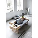 House Doctor Block-Teppich aus Baumwolle weiß grau 160x230 House Doctor Block-Teppich aus Baumwolle weiß grau 160x230