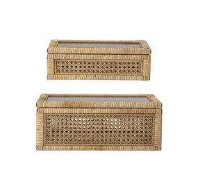 Bloomingville Rattan storage box - set of 2 Bloomingville Rattan storage box - set of 2