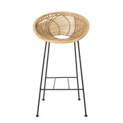 Bloomingville Tabouret de bar Yonne en rotin - naturel