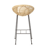 Bloomingville Tabouret de bar Yonne en rotin - naturel