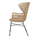 Bloomingville Oudon loungestoel rotan - naturel Bloomingville Oudon loungestoel rotan - naturel