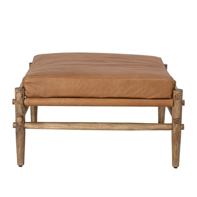 Bloomingville Tabouret Aysia cuir naturel Bloomingville Tabouret Aysia cuir naturel