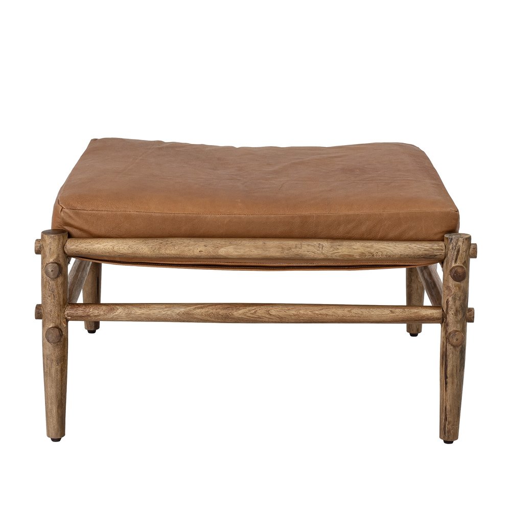 Bloomingville Tabouret Aysia cuir naturel Bloomingville Tabouret Aysia cuir naturel