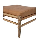 Bloomingville Sgabello Aysia in pelle naturale Bloomingville Sgabello Aysia in pelle naturale